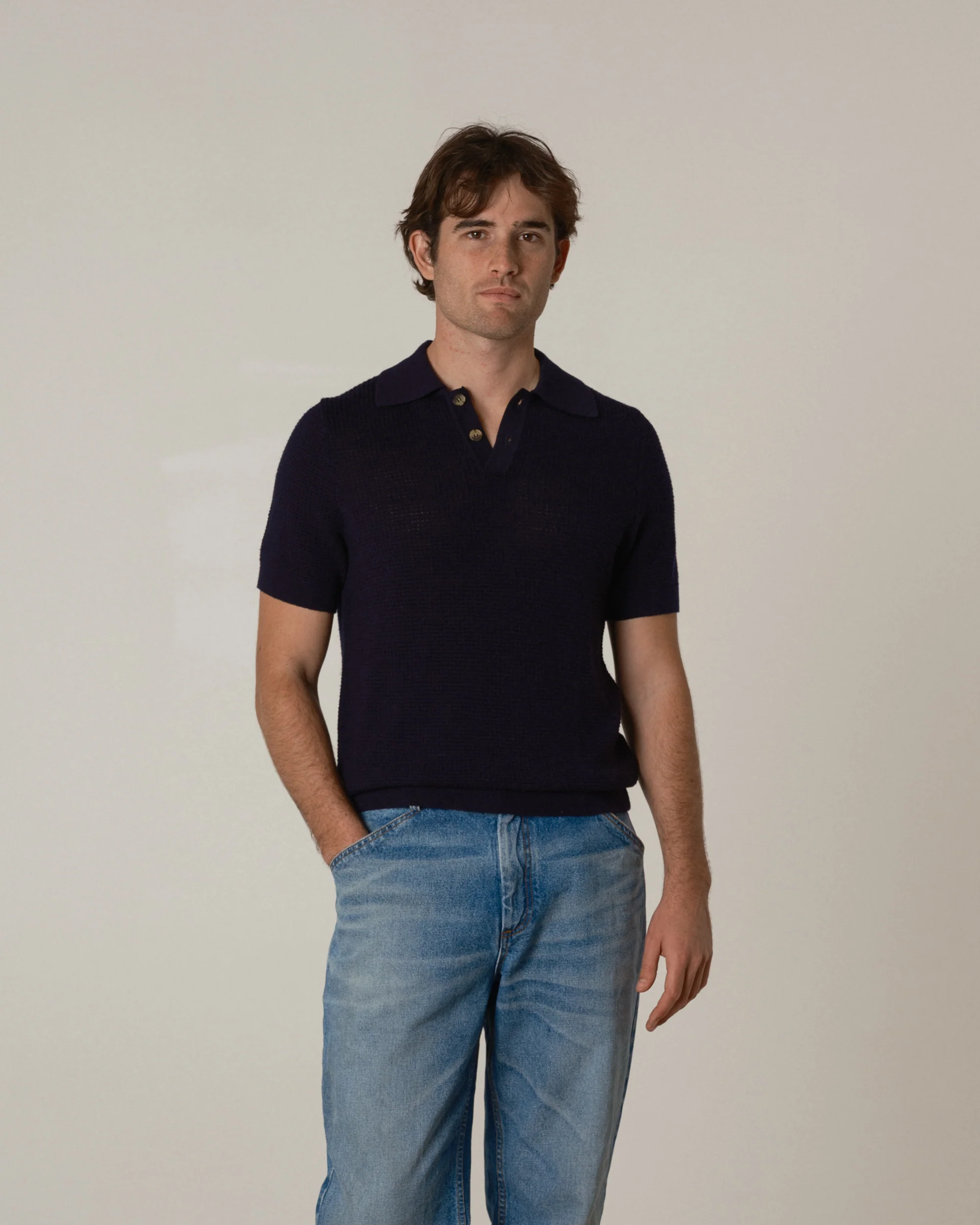 Crochet Knit Polo - Image 3