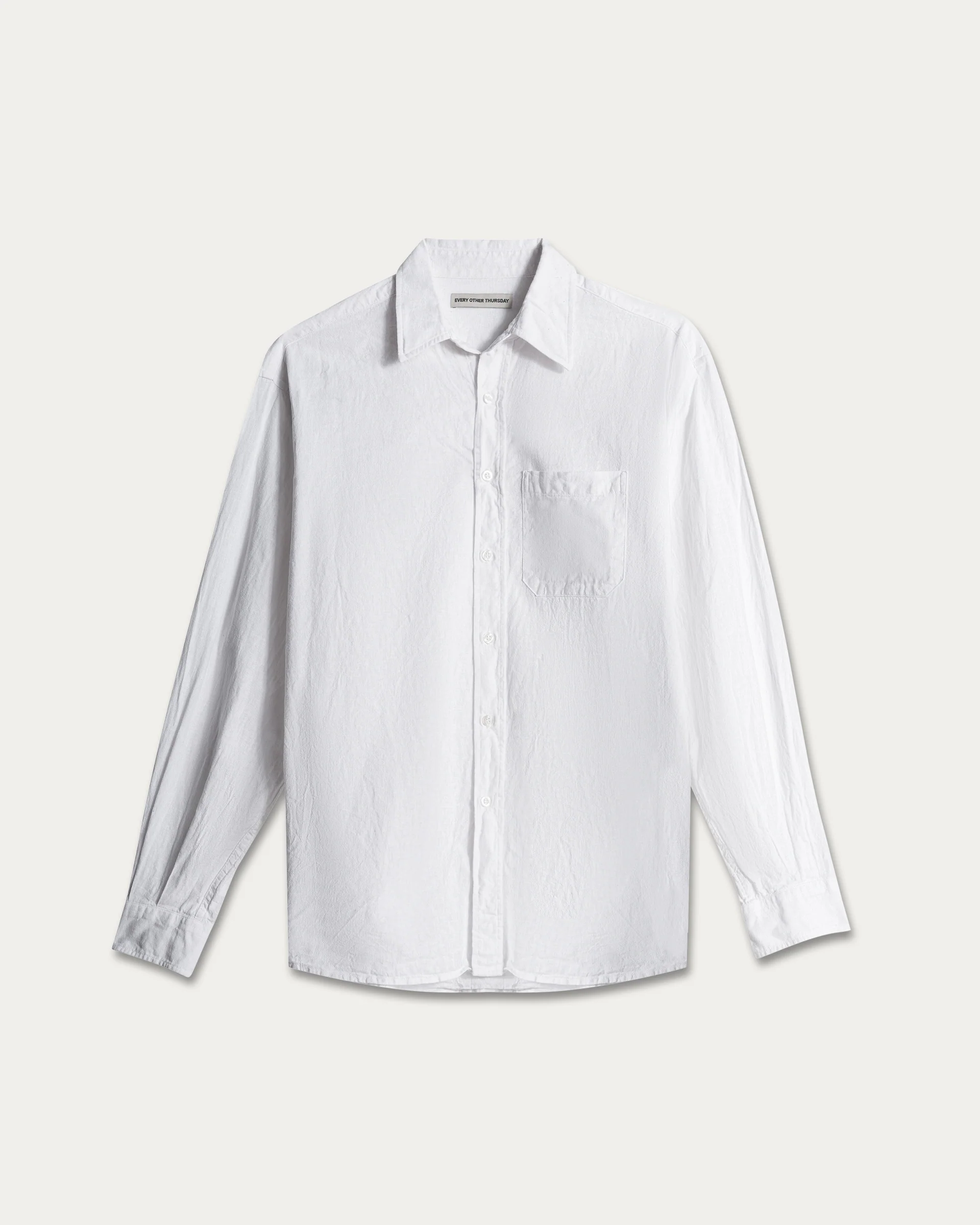 Linen Relaxed Dress Shirt - Image 7