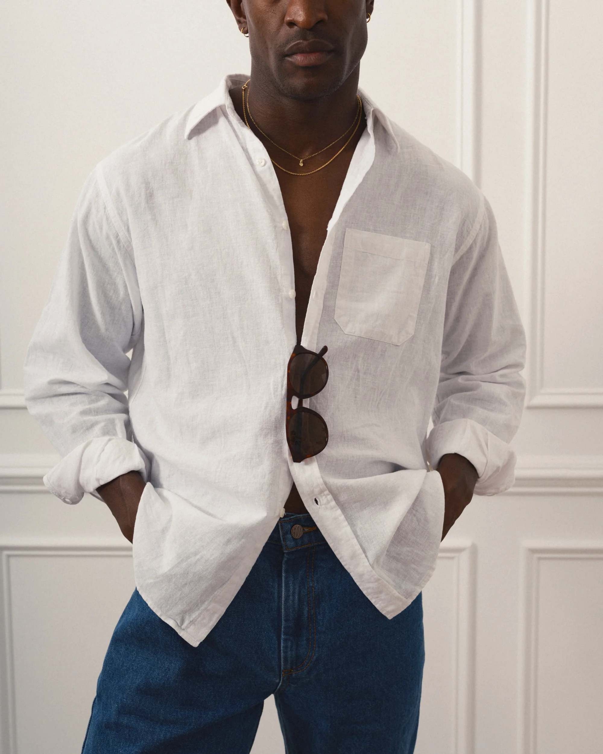 Linen Relaxed Dress Shirt - Image 8
