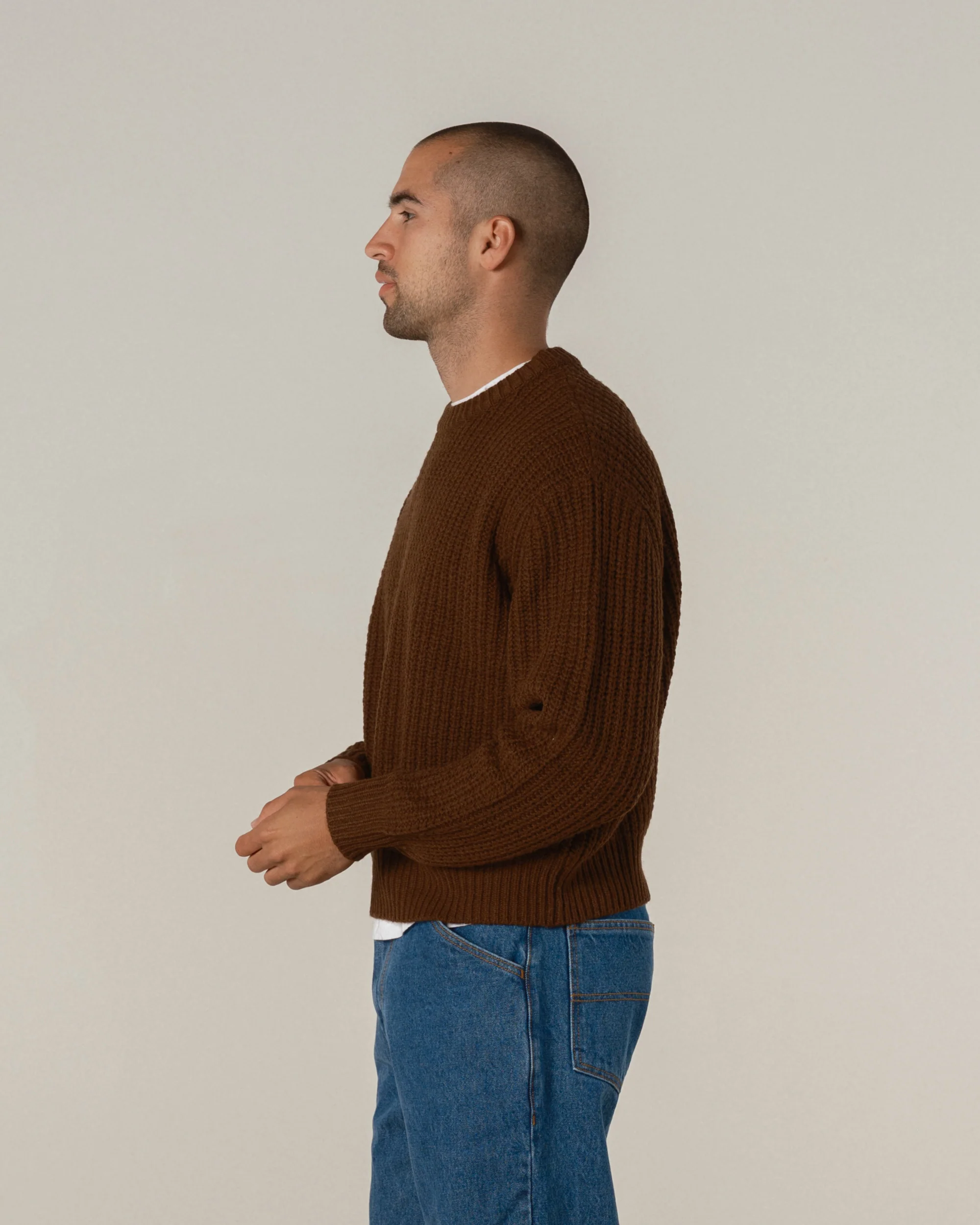 Wool Fisherman Knit Sweater - Image 10
