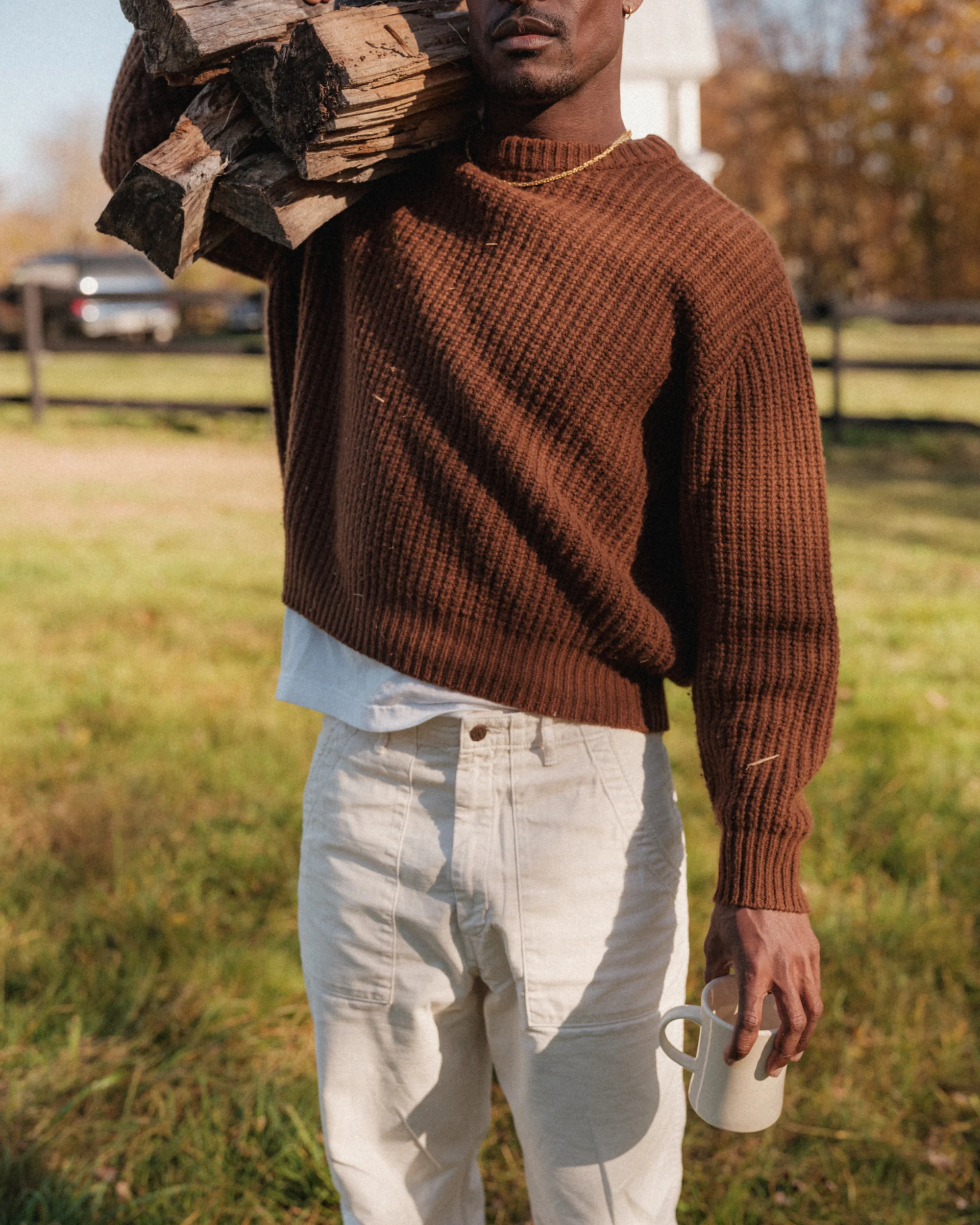 Wool Fisherman Knit Sweater - Image 17
