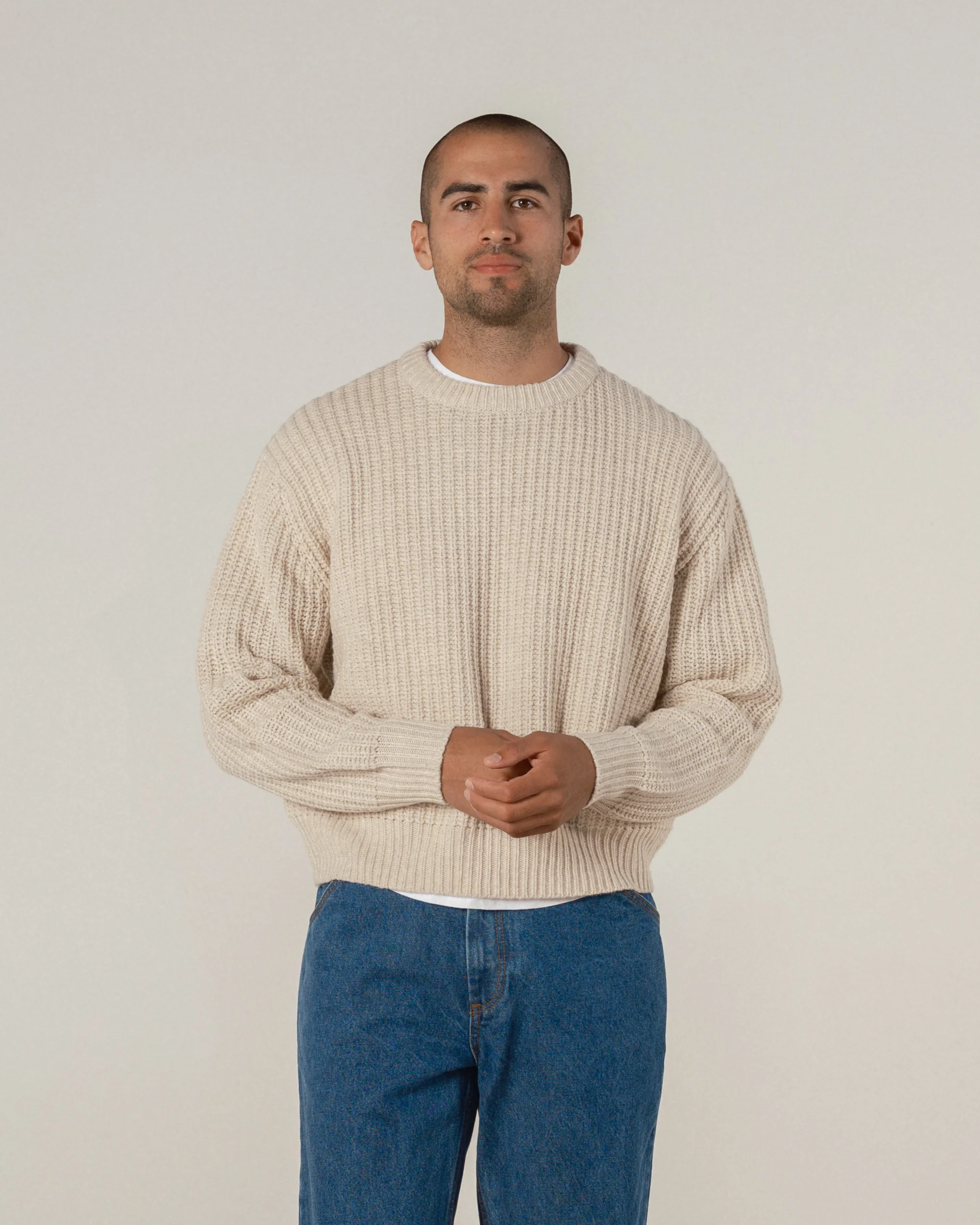 Wool Fisherman Knit Sweater - Image 5