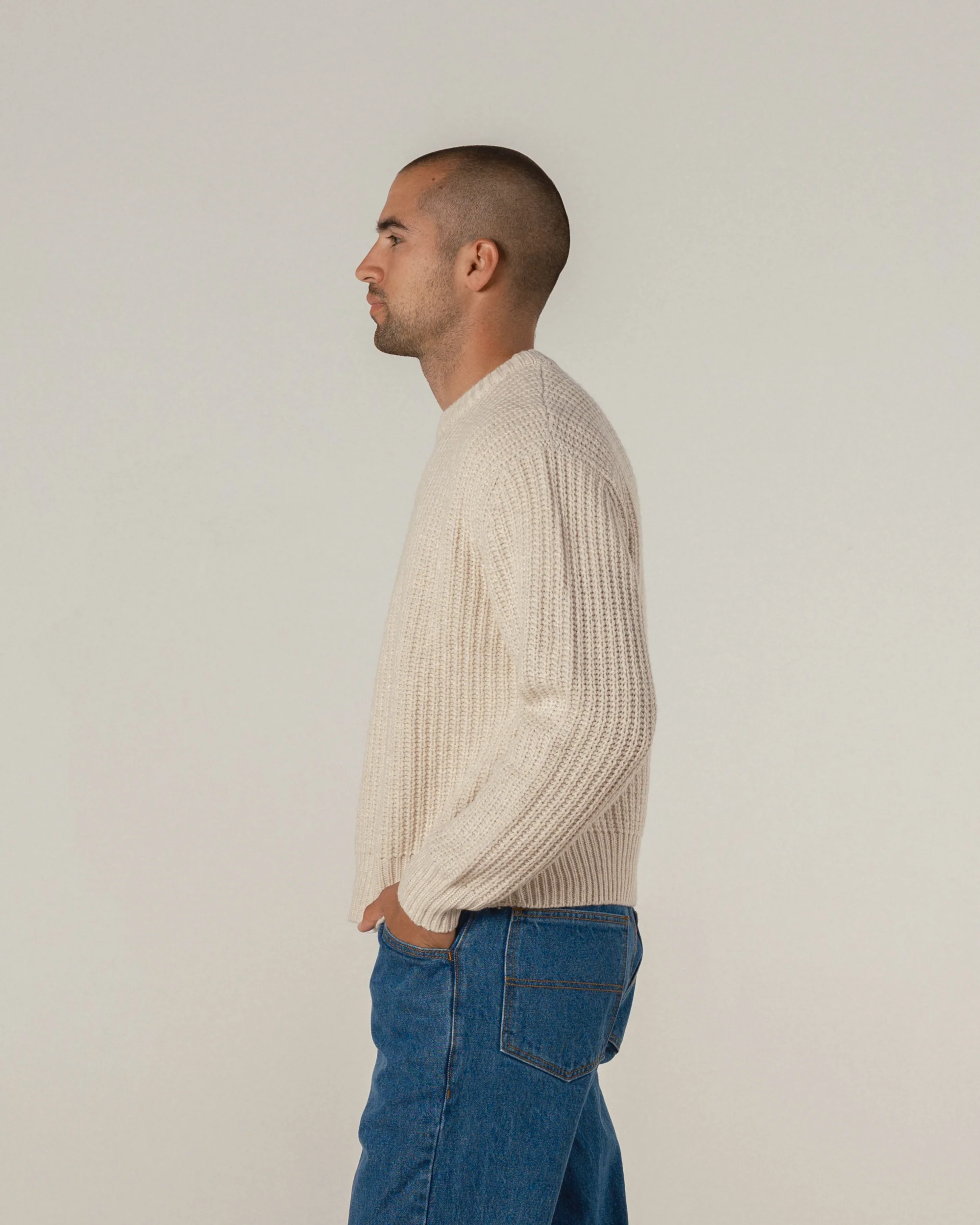 Wool Fisherman Knit Sweater - Image 6