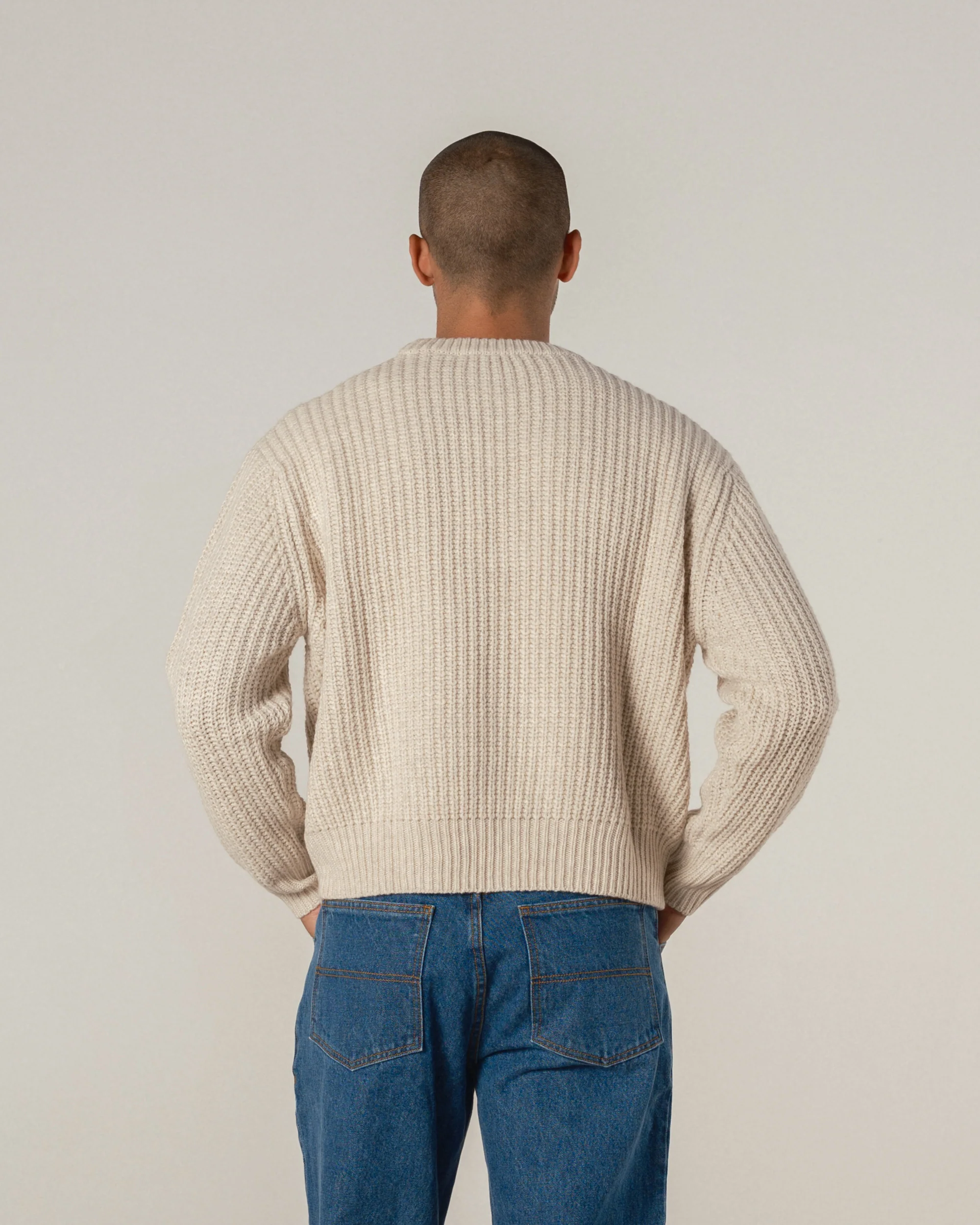 Wool Fisherman Knit Sweater - Image 7