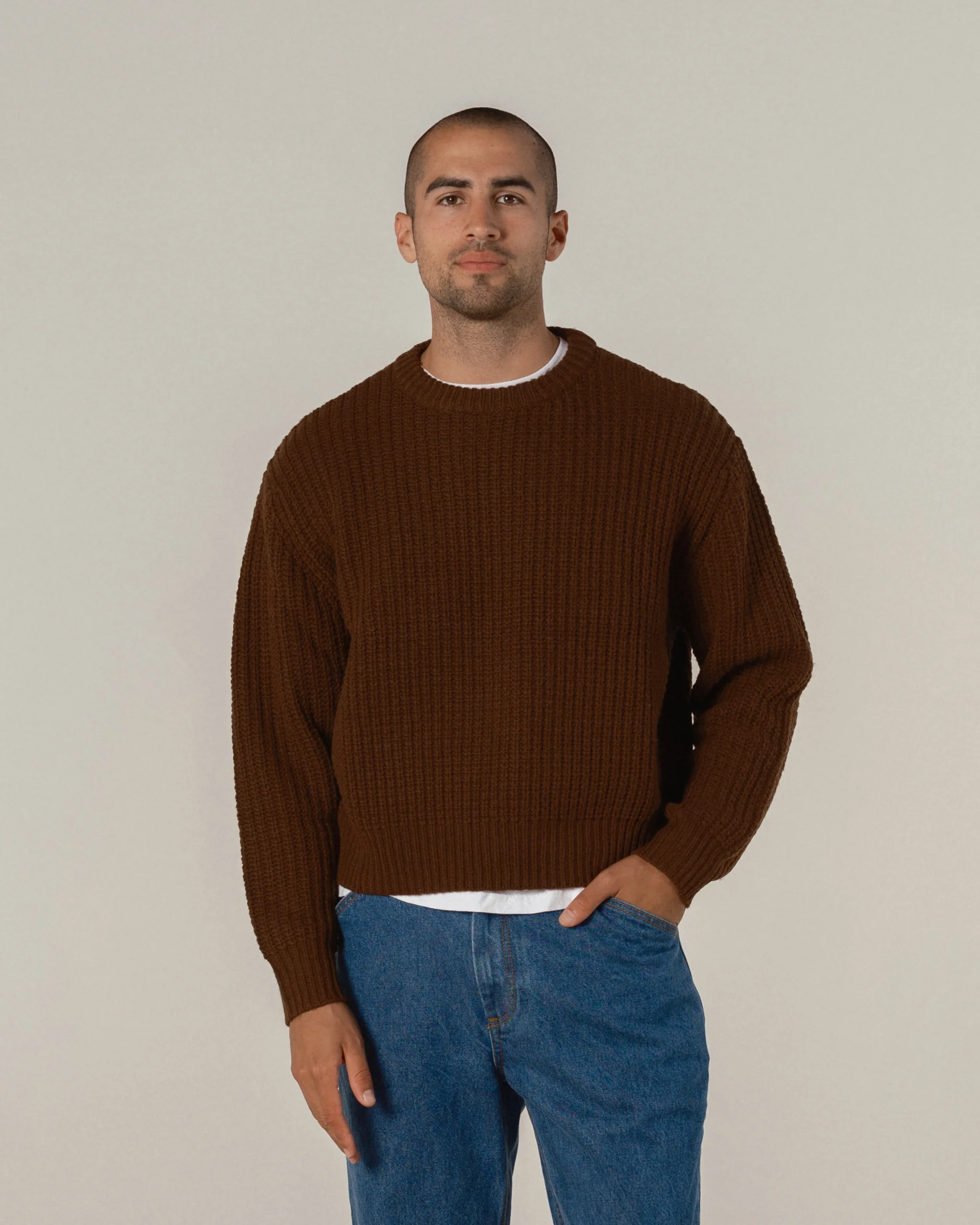 Wool Fisherman Knit Sweater - Image 9