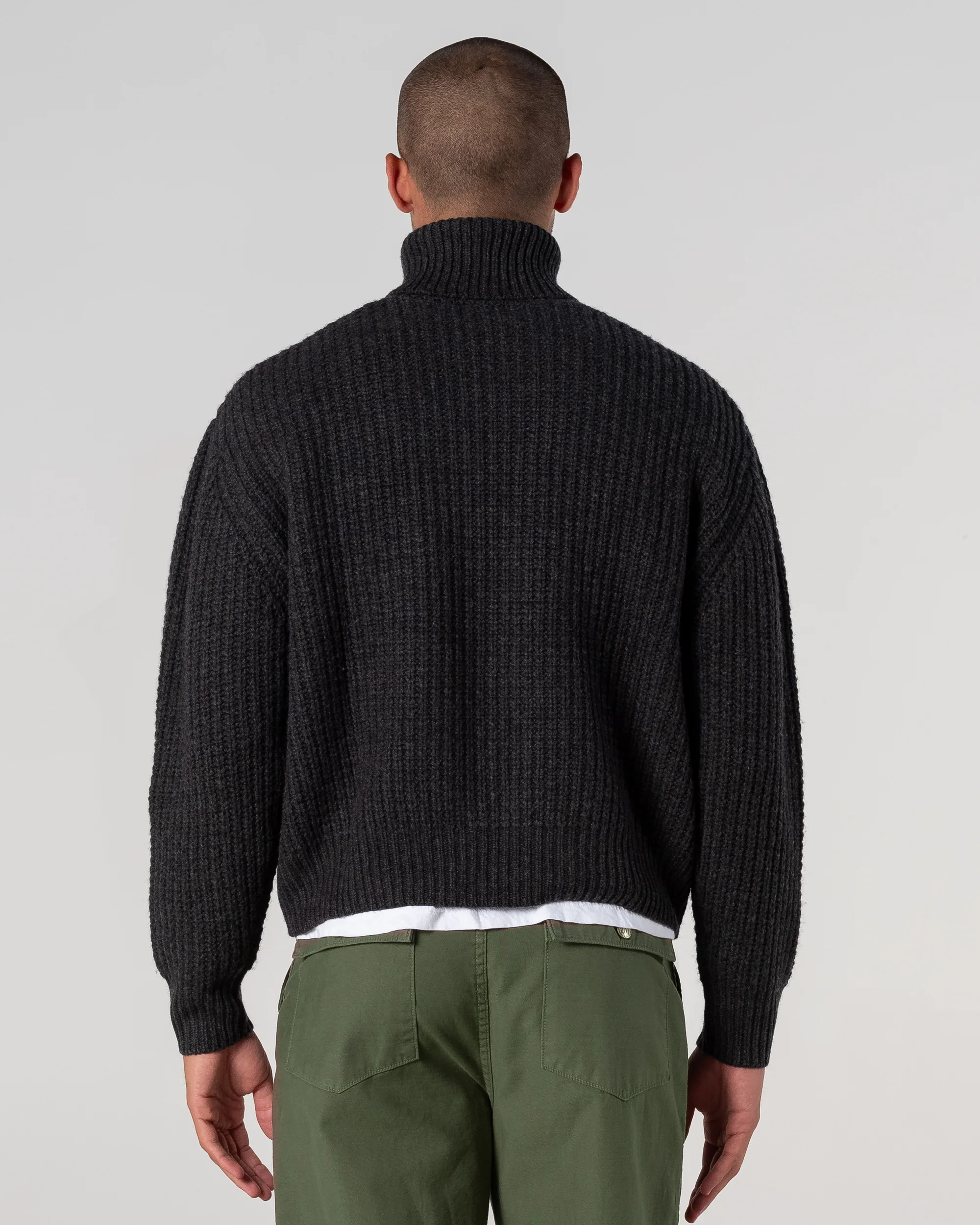 Wool Fisherman Knit Turtleneck - Image 3