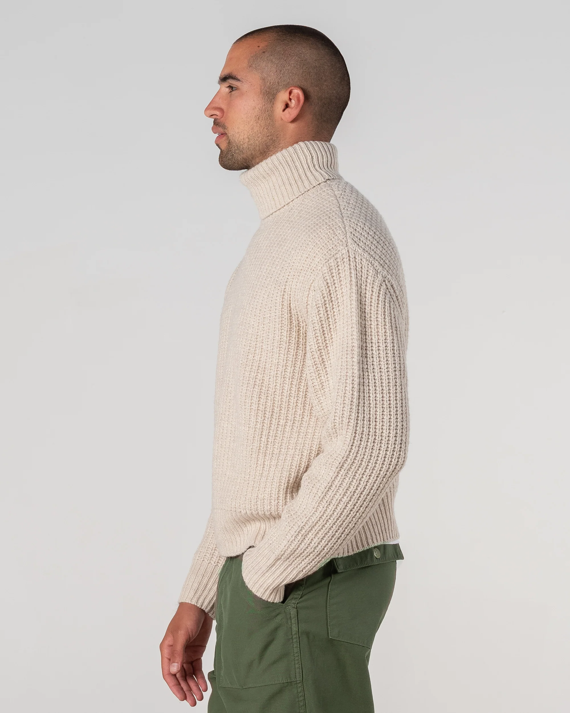 Wool Fisherman Knit Turtleneck - Image 6
