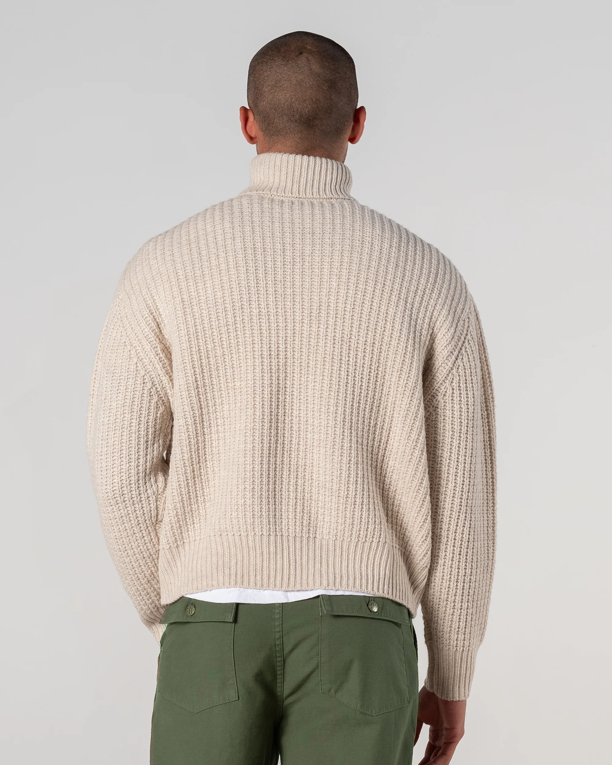 Wool Fisherman Knit Turtleneck - Image 7